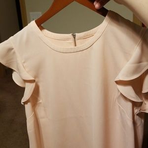 J.crew factory pink blush short sleeved blouse